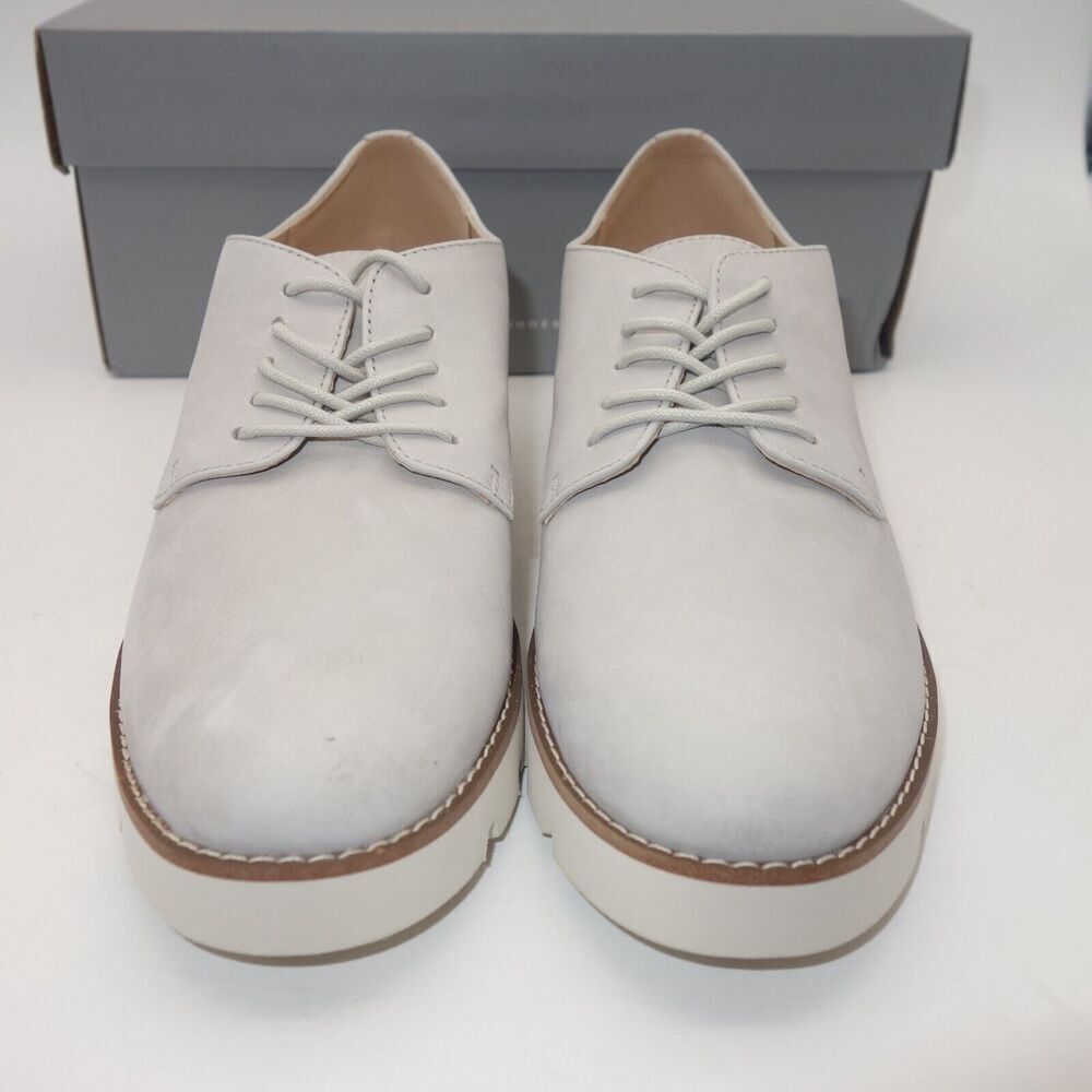 NEW Vionic Adina Oxford Nubuck Gray Leather Lace Up Orthotic Shoes Women's 8 - Picture 5 of 9